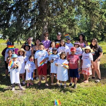 Children posing pride